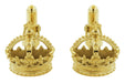 Plated Yellow Gold Crown Cuff Links