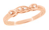 Matching wr380rws wedding band for Retro Moderne White Sapphire Engagement Ring in 14 Karat Rose Gold
