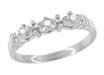 1950s Vintage Galaxy Diamond Wedding Ring White Gold - WR481