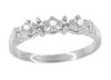 Matching wr481p wedding band for Mid Century Retro Moderne Starburst Galaxy Engagement Ring in Platinum