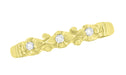 1950's Mid Century Retro Yellow Gold Starburst Galaxy Diamond Wedding Ring