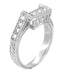 Art Deco Diamonds Filigree Companion Wedding Ring in Platinum