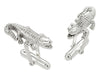 Alligator Cufflinks in Sterling Silver