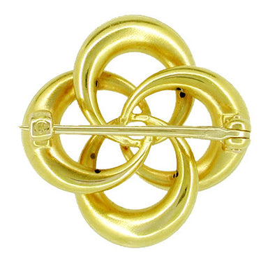 Antique Victorian Algerian Love Knot Brooch in 14 Karat Gold - alternate view