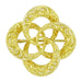 Antique Victorian Algerian Love Knot Brooch in 14 Karat Gold