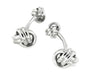 Victorian Knot Cufflinks in 14 Karat White Gold