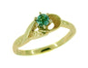 Aquamarine Solitaire Vintage Ring in 14 Karat Gold