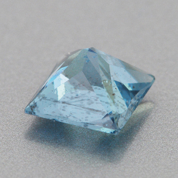 0.59 Carat Natural Princess Cut Deep Cerulean Blue Fine Aquamarine Gemstone | 5mm Square - Item: AQ001422 - Image: 2