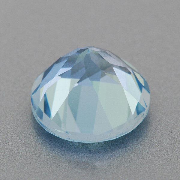1.27 Carat Natural Fine Loose Powder Blue Aquamarine | 7.2mm Round Gemstone - Item: AQ003251 - Image: 2