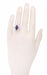 Art Deco Amethyst Filigree Cocktail Ring in 14 Karat White Gold