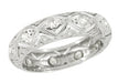 Art Deco Ledyard Antique Diamond Wedding Band in Platinum - Size 6 1/4
