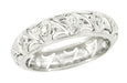 Bozrah Art Deco Diamond Antique Wedding Band - Platinum - Size 5.5
