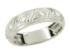 Deco Parallelogram Vintage 1920s Rose Cut Diamond Platinum Wedding Ring