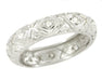 Pawcatuck Estate Art Deco Rose Cut Diamond Platinum Wedding Ring - Size 5