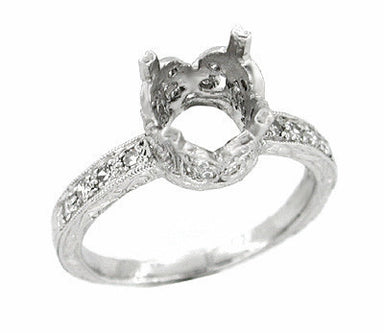 Art Deco 1 Carat Platinum and Diamond Filigree Engagement Ring - alternate view