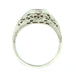Dionne Art Deco Filigree Antique Ruby Ring in 14 Karat White Gold