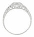 Art Deco Filigree Engagement Ring Setting in Platinum for a 1/4 - 1/3 Carat Diamond