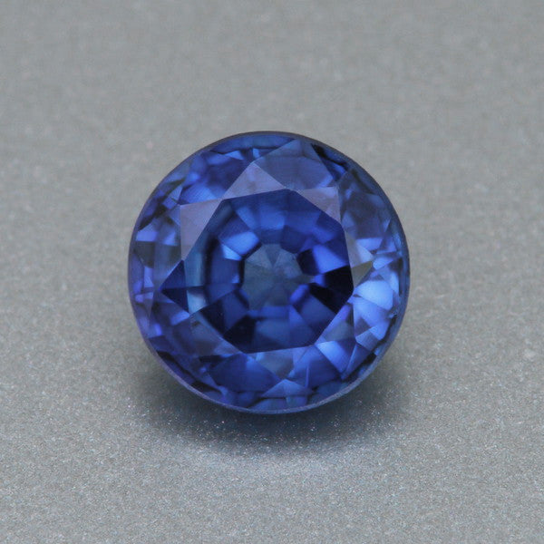 1.23 Carat Brilliant Royal Blue Lab Created Sapphire Loose Round 6.1mm ...