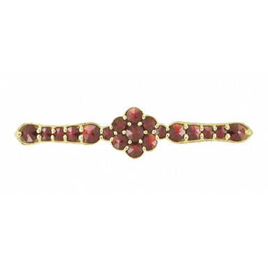 Bohemian Garnet Floral Link Bracelet in Sterling Silver with Yellow Go — Antique  Jewelry Mall