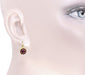 Bohemian Garnet Victorian Drop Earrings in 14 Karat Yellow Gold and Sterling Silver Vermeil