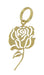 Dainty Rose Silhouette Charm in 14 Karat Gold