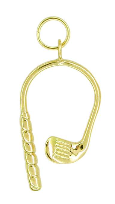 Bent Golf Club Charm in 14 Karat Gold