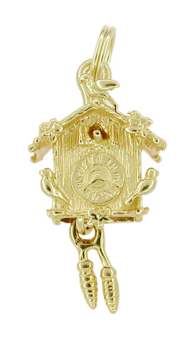 14 Karat Gold Movable Cuckoo Clock Charm