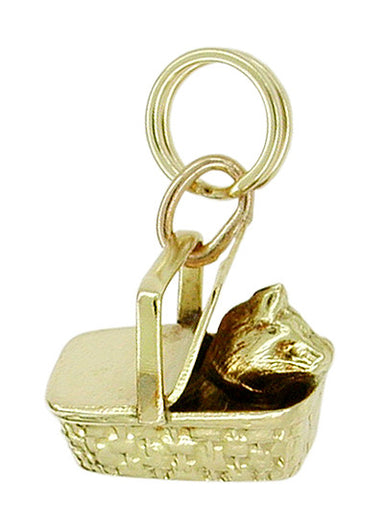 Toto in the Basket Charm in 14 Karat Gold