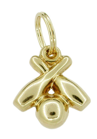 Pins and Ball Vintage Bowling Charm in 14 Karat Gold