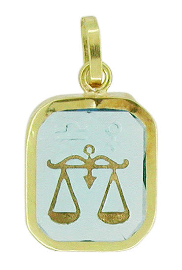 Libra Scales of Justice Charm in 14 Karat Gold
