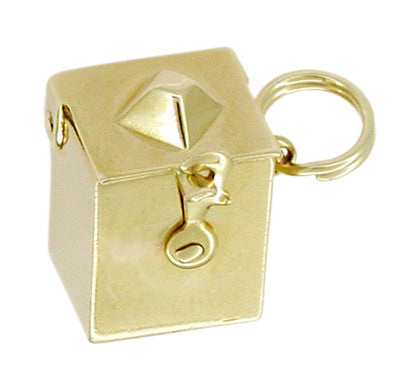 Movable Vintage Jack in the Box Charm in 14 Karat Gold - Item: C300 - Image: 2