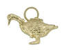 Movable Egg-Laying Duck Charm in 14 Karat Gold