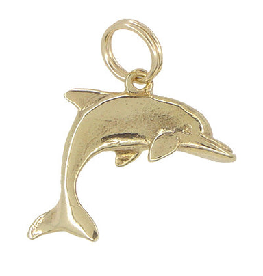 Leaping Dolphin Charm in 10 Karat Gold