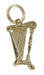 Harp Charm in 14 Karat Gold