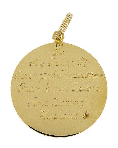 November 29 Birthday Medallion Charm in 14 Karat Gold - Item: C361 - Image: 2