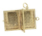 Vintage Movable Opening Book Locket Charm in 14 Karat Yellow Gold