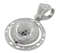 World is Yours Movable Spinning Globe Vintage Charm in 10 Karat White Gold