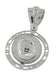 World is Yours Movable Spinning Globe Vintage Charm in 10 Karat White Gold