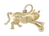Playful Cat Charm in 14 Karat Gold