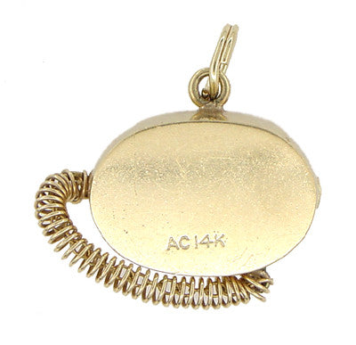 Movable Telephone Charm in 14 Karat Gold - Item: C381 - Image: 3