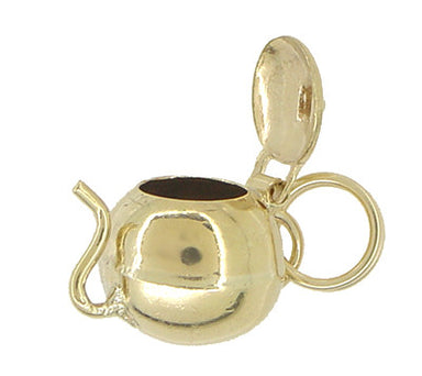 Tea Pot Movable Charm in 10 Karat Gold