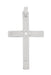 Diamond Set Cross Pendant in 14 Karat White Gold