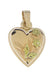 Puffed Heart Charm in 14 Karat Rose and Yellow Gold