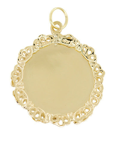 A Date to Remember Vintage Wedding Anniversary Pendant in 14 Karat Yellow Gold - alternate view