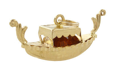 Gem Set Gondola Pendant Charm in 18 Karat Gold - alternate view