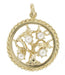 Tree of Life Vintage Pearl Set Pendant in 14 Karat Gold