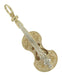 Violin Pendant in 14 Karat White and Yellow Gold