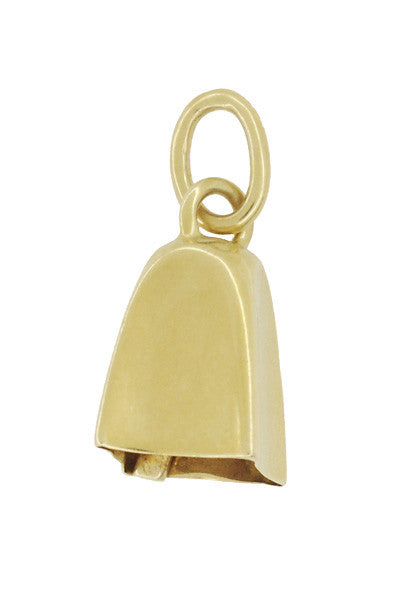 Movable Cow Bell Charm in 14K Yellow Gold - Vintage - Item: C424 - Image: 2