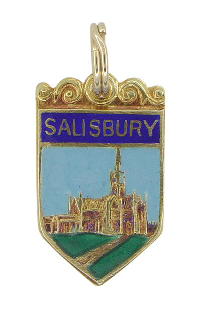 Salisbury Enameled Charm in 9 Karat Gold