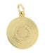 It's Later Than You Think Disc Charm Vintage Pendant in 14 Karat Yellow Gold